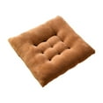 thumbnail image 3 of RFUGUG Solid Color Square Chair Cushion with Ties - Thickened Soft Milk Velvet Padding - Comfortable Seat Cushion for Kitchen, Dining Chairs & Patio Furniture - Cotton Filled, 15.75x15.75in, 3 of 7