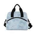 thumbnail image 2 of Insulated Crossbody Lunch Bag 10L Lunch Tote with Adjustable Shoulder Strap for Work Office Picnic Pastel Blue Bows and Dots, 2 of 6