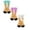 Pink 1PCS & White 1PCS & Green 1PCS, variant on 3 Pairs Ice Cream Socks Fun Colorful Socks Patterned Funky Happy Child Crew Cute Sock,7-12 Years