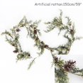 thumbnail image 4 of Guirnalda con agujas de pino para decoración del hogar, Mini corona de cono de pino con cordón de vid para navidad, navidad y Año Nuevo, 4 of 4
