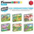 thumbnail image 5 of PICASSO TILES Azulejos Magnéticos Juego de Rompecabezas de Cubo Magnético con Tema de Dinosaurio de 20 Piezas PMC23, 5 of 5