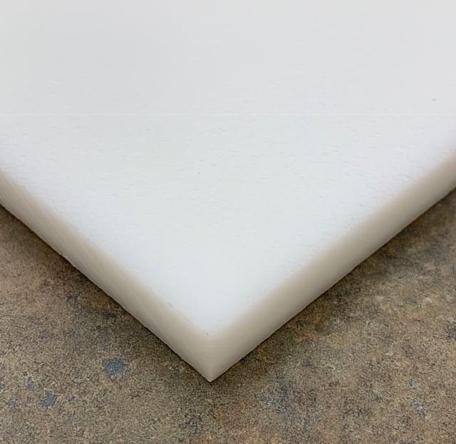 HDPE / Sanatec 16" x 20" x 1/2" Thick White Nominal Plastic Cutting Board 