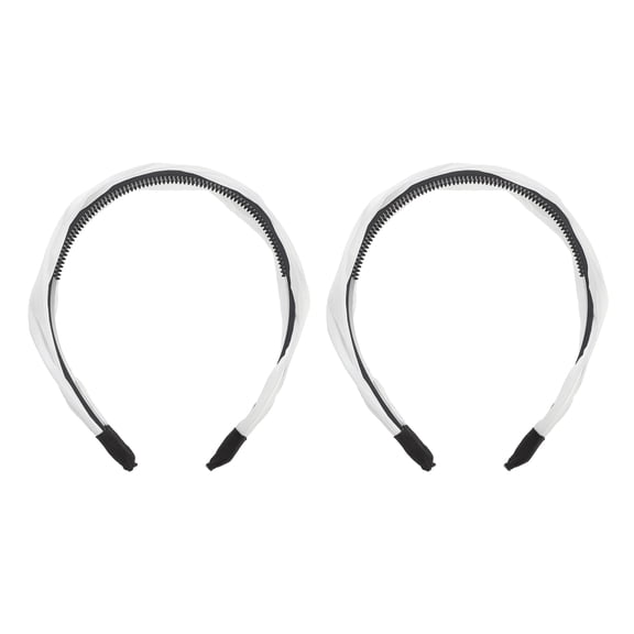 MERRYHAPY 2 Pack White Twisted Cotton Linen Headbands Hair Accessories for Women Parties Festivals