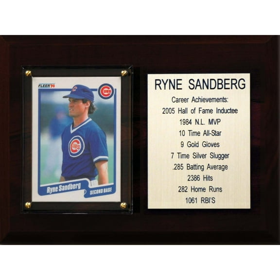 Ryne Sandberg Cubs 6'' x 8'' Plaque