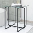 thumbnail image 4 of Modern Tempered Glass Coffee Table End Table Side Table for Living Room,bedroom, Transparent, 4 of 7