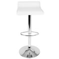 thumbnail image 3 of Set of 2 White Leather Metal Indoor Comfortable Bar Stools 34", 3 of 7