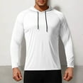 thumbnail image 2 of Chbgutlmr Hoodies for Men Athletic Workout Running Shirts Casual Sun Protective Pullover Long Sleeve Tops, 2 of 5
