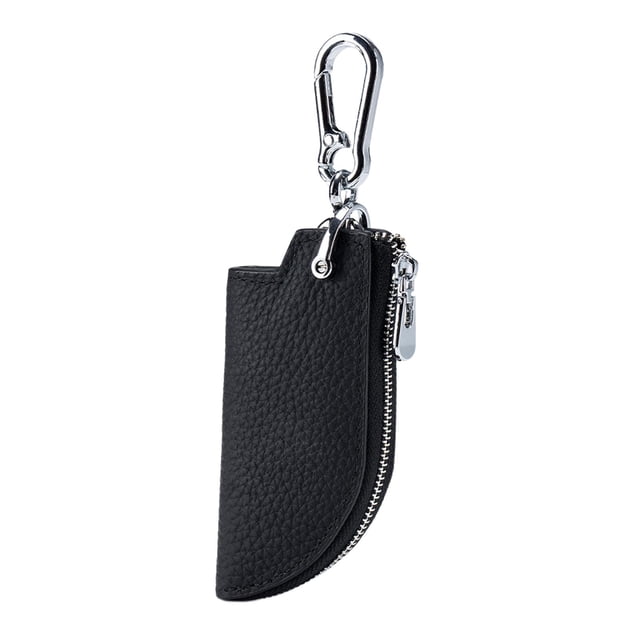 Car Key Case Handmade PU Leather Car Key Bag Replaces Unique Key Fob Cover Black