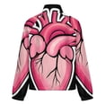 thumbnail image 6 of Jackets for Women Winter Coat Jackets Flannel Stand Collar Jacket(Anatomical Heart Art,Size:S-4XL), 6 of 7