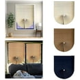 thumbnail image 5 of Cordless Pleated Window Shades - Easy No-Drill Installation Light Filtering Window Coverings, White Fabric Privacy Blinds for Home & Office, Adjustable Folding Design (Brown), 5 of 5