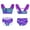 Purple, variant on Aislor Kids Girls Two Pieces Mermaid Bikini Sets Ruffles Straps Top with Brief Beach Bathing Suits A Green 4