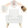 thumbnail image 4 of Teddy Sherpa Arm Chair Modern Accent Single Sofa Comfy Upholstered Club Chair Living Room, White, 4 of 9