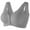 Grey, variant on Jiaweic Women Bra Underwear Front Button Seamless Push Up Vest Bra - Comfort and Style in One Black,XXXL