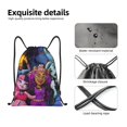 thumbnail image 4 of Zufioo Monster High Print Sports Cinch Sack Gym String Bags Machine Washable Heavy Duty String Backpack for Men Women-Small, 4 of 6