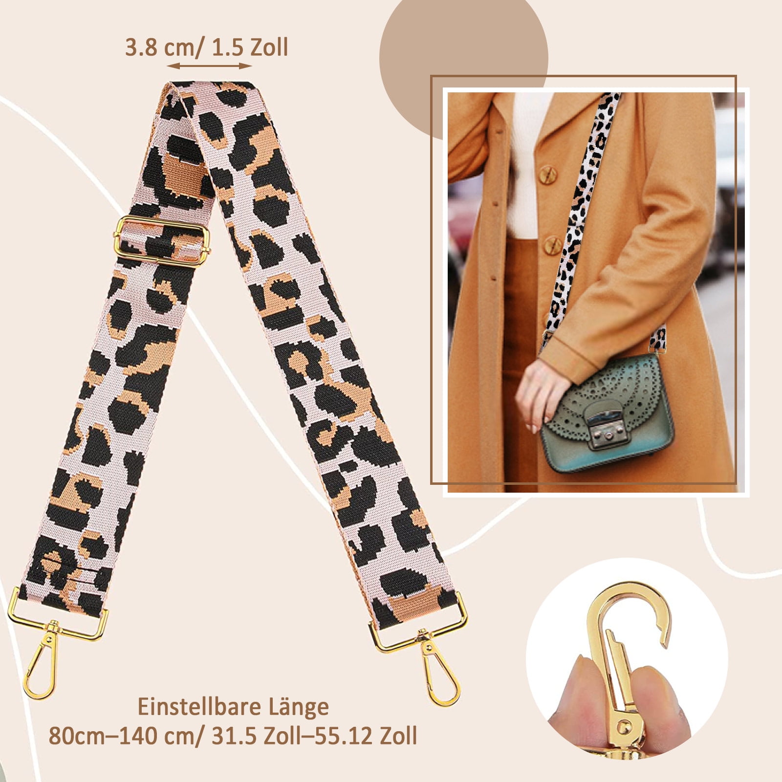 Bag strap leopard online