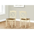 thumbnail image 3 of Of 2 Transitional Dining Chairs, Cream And Oak Solid Wood, Relaxing Chair, Legs For Kitchen Rooms 2pcs Room Finish, Enjoyable Seating Experience, Wood Various Requirements, 3 of 3