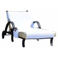 thumbnail image 2 of Linum Home Textiles CL00-SWP Standard Size Chaise Lounge Cover with Side Pockets - White, 2 of 4