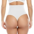 thumbnail image 2 of VASLANDA 3 Packs Women Basic Every-Day Shaping Panties Thong Underwear, Black+Beige+White XXL, 2 of 6