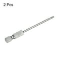 thumbnail image 3 of Uxcell 2Pcs T8 Security Torx Bit 1/4" Hex Shank 3" S2 Steel Magnetic Tamper Resistant Star Bits Torx Head with Hole, 3 of 6