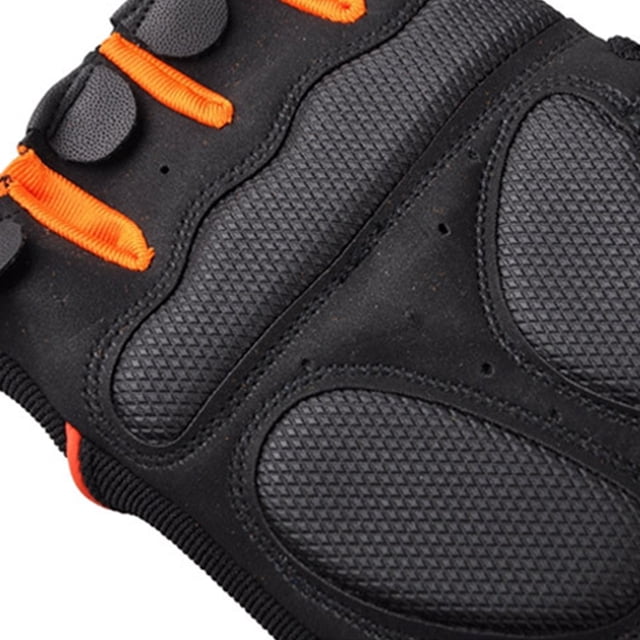 Guantes deportivos Transpirable Antideslizante Absorción de golpes Guantes de ciclismo de medio dedo de moda para ejercicio al aire libre Naranja L
