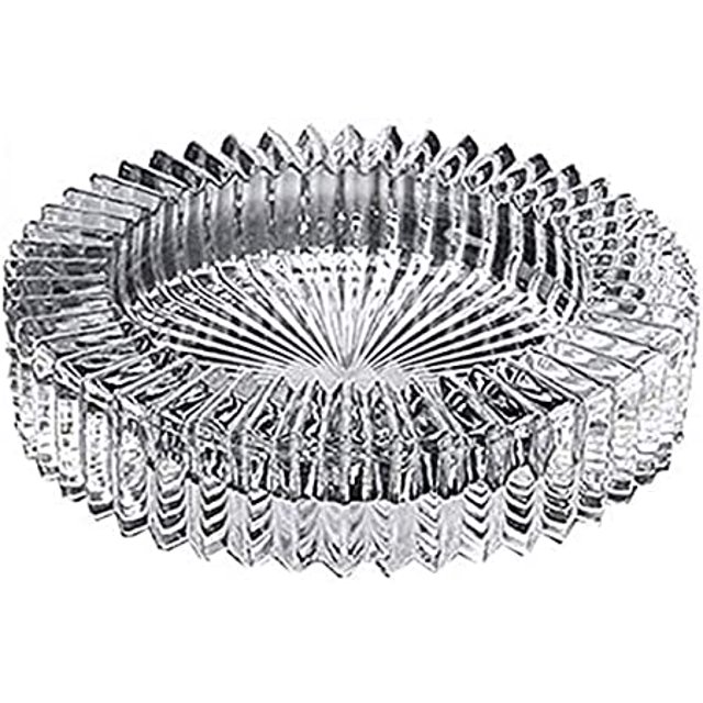 Cenicero de vidrio/caja de dulces - para el hogar o la oficina - Decoración de colección de humo tribal - (Redondo) Asimétrico JAMW Sencillez