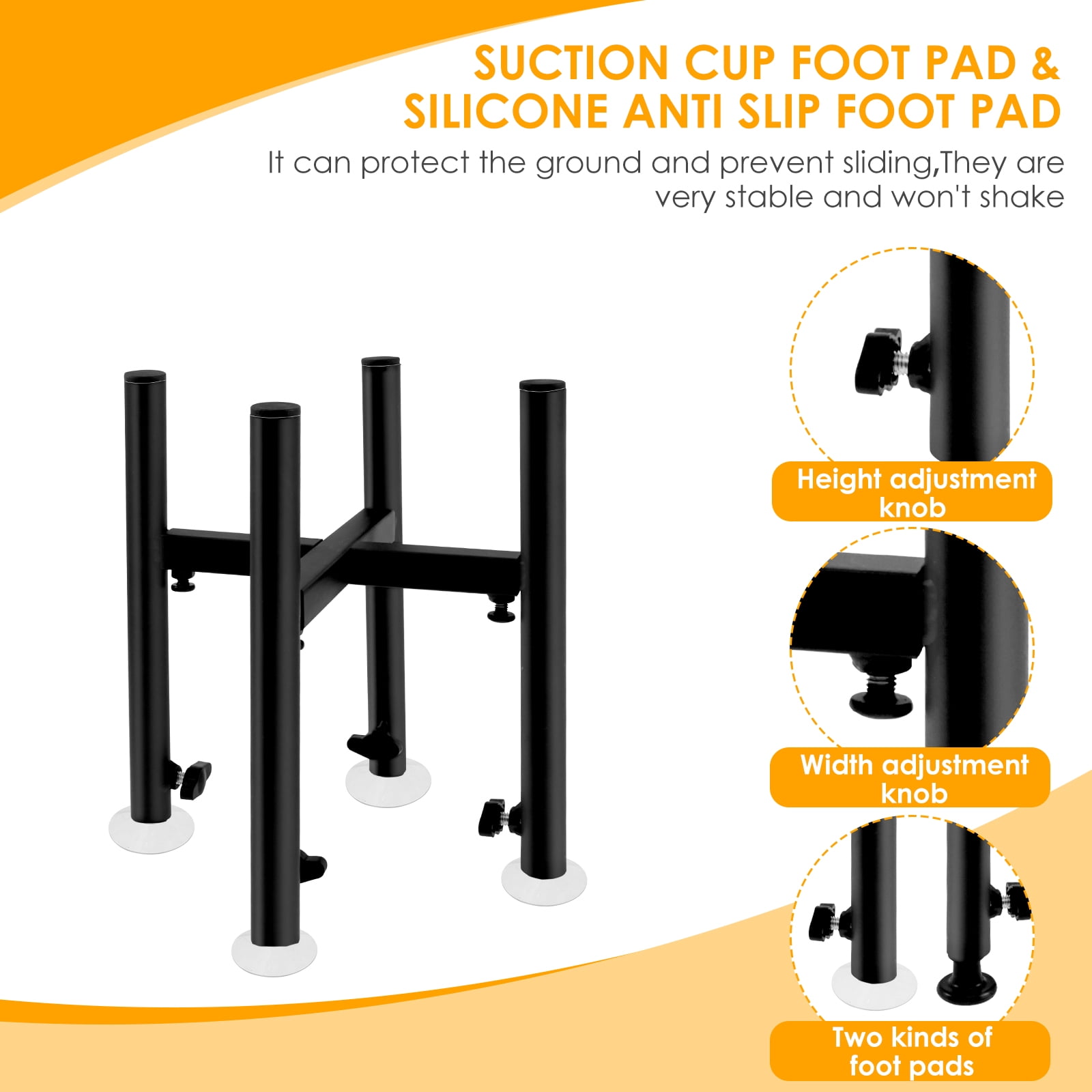 Threns Adjustable Elevated Dog Bowl Stand Metal Raised Dog Bowl Stand Detachable Pet Water and Food Bowl Stand Anti Slip Raised Dog Food Bowl Stand for Large Medium and Small Dogs