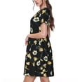 thumbnail image 2 of Disketp Daisy para Vestido de Manga Corta para Mujeres, Vestidos de Verano para Mujeres, Casual y Holgado para la Playa, 2 of 6