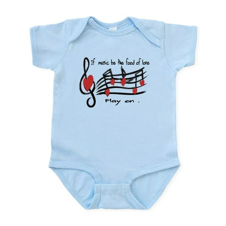 

CafePress - Musical Note Love Hearts Body Suit - Baby Light Bodysuit Size Newborn - 24 Months
