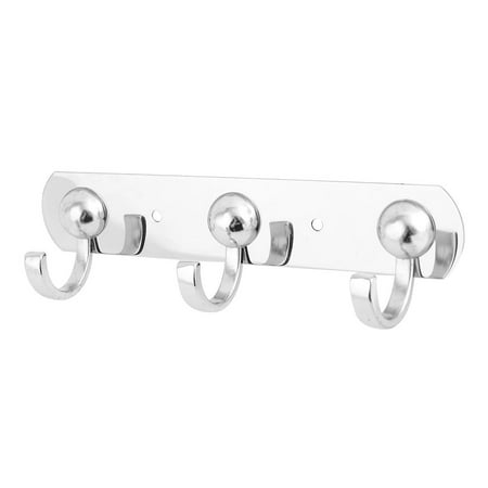 Stainless Steel Wall Coat Rack - Living Room Stainless Steel 3 Hooks Door Wall Mounted Jacket Coat Hanging Rack