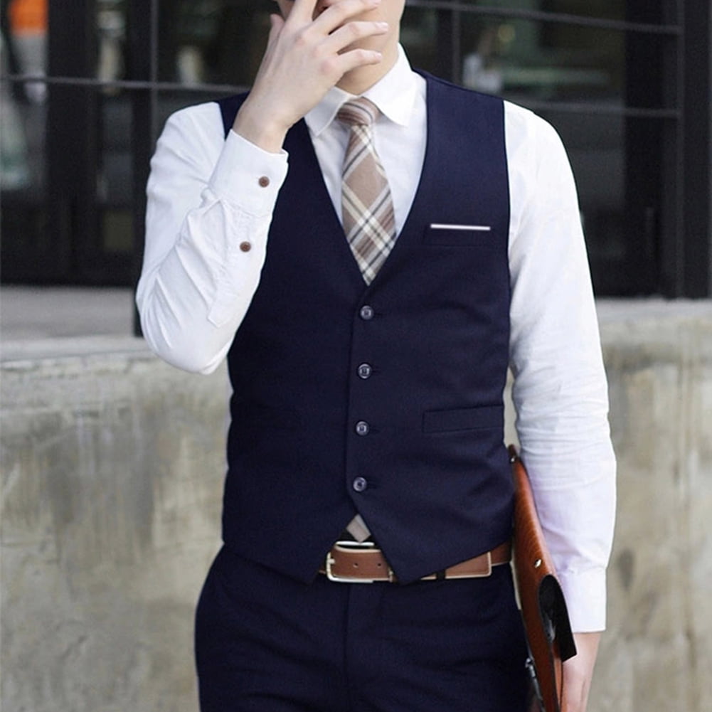 V-Neck Sleeveless Waistcoat Slim Fit 