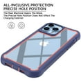thumbnail image 3 of Xihaiying iPhone 13 Pro Max case + Screen Protectors + Camera Lens Protector, Non-Yellowing, Anti-Scratch, Slim pc clear back cover, 2 in 1 Case for iPhone,(Blue+Orange), 3 of 8