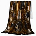 thumbnail image 2 of Boxer Dog Gallery Collage Portrait Ornate Oval Frames, Playful Pet Portrait Pattern, Warm Flannel Blanket for Living Room and Bedroom, Dog Moms Father's Day Gift, Pet Lover Home Decor, 2 of 9