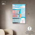 thumbnail image 5 of Italian Glam Lifeguard House Canvas Vibrant Coastal Wall Art by Art Remedy, White Frame, 30" x 45", 5 of 7