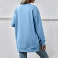 thumbnail image 5 of Lenago Women's Sweatshirt Long Sleeves Solid Color Sweatshirts for Ladies V Neck Pull Over Autumn Outwear No Hoods Fashion Shirt Lightweight Tops Plus Size, 5 of 5