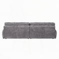 thumbnail image 4 of Modern Gray Corduroy Three-Seater Sofa 220cm with Solid Wood Frame, 4 of 12