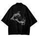 thumbnail image 5 of Conjunto de chaqueta kimono DOSLAVIDA para hombre con parte delantera abierta y pantalones cortos, 5 of 7