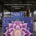 thumbnail image 3 of High Precision Body Weight Scale Smart Bathroom Scales with Large LCD Display(400lbs),Decorative for Bedroom-Mandala Lotus Flower With Purple Petals And Golden Center, 3 of 4