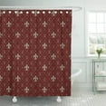 thumbnail image 1 of Cortina de ducha ABPHQTO Red Lys Fleur De Lis 165x180 cm, 1 of 2