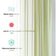 thumbnail image 3 of THD Serenity Sheer Voile Window Treatment Rod Pocket Curtain Panels - Curtains for Living Room - Set of 2 (Sage, 54 W x 84 L), 3 of 6