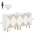 thumbnail image 3 of Tribesigns 59" Modern White Storage Cabinet Set, Freestanding Floor Cabinet, Wood Buffet Cabinet with Doors, Large Storage Cabinet for Living Room, Dining Room, Garage, 3 of 7