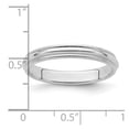 thumbnail image 3 of Auriga Fine Jewelry 925 Sterling Silver 3mm Half Round Milgrain Size 12 Band for Men, 3 of 6