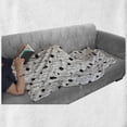 thumbnail image 6 of Abstract Soft Flannel Fleece Blanket, Pastel Toned Background with Curvy Streamlines and Circular Elements, Cozy Plush for Indoor and Outdoor Use, 70" x 90", Eggshell Black and Grey, by Ambesonne, 6 of 6