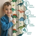 thumbnail image 3 of Blackout Kids Curtains,Beige Colorful Dinosaurs Pattern Childrens Insulated Curtains Set Of 2,Bedroom Essentials,Toddler Room Decor 52"x84", 3 of 5