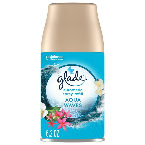 Glade Automatic Spray Refill, Air Freshener, Invigorating Aqua Waves, 6.2 oz