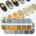 thumbnail image 5 of Nail Gold And Silver Glitter Laser Sequins, 5 of 5