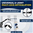 thumbnail image 2 of Five Oceans Universal U-Joint Telescopic Tiller Extension Handle for Outboard & Trolling Motors, Extends from 36" – 53", Twist-Lock – Aluminum Tubing with Anti Slip Handle – FO4926, 2 of 8