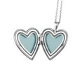 thumbnail image 2 of Sterling Silver Double Butterfly Heart Shape Locket Pendant, 2 of 7