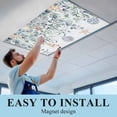 thumbnail image 6 of Blue Coastal Fluorescent Light Covers, Eucalyptus Leaves Summer Beach Starfish Magnetic Light Covers for Ceiling Lights, Fluorescent Ceiling Shade Filters for Classroom Bedroom Office 4x2Ft x 3PCS, 6 of 8