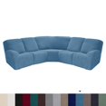 thumbnail image 1 of 2024 5 Seat Corner Sofa Cover Sectional Recliner Corner Sofa Protector for Livingroom Deep Blue, 1 of 10