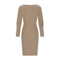 thumbnail image 5 of biudgviw Sweater Dresses for Women Fall Lounge Long Sleeve Crewneck Midi Dress Slim Bodycon Pullover Dress, 5 of 6